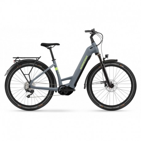 Vélo de Ville Electrique WINORA Yucatan X10 Lowstep Shimano U6000 10V 27.5'' Gris 2023