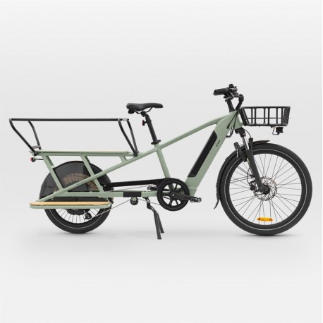 Velocargo Electrique Longtail  B'TWIN R500e Vert