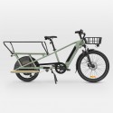 Velocargo Electrique Longtail  B'TWIN R500e Vert