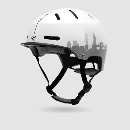 Casque EKOI City Line Blanc/Silver