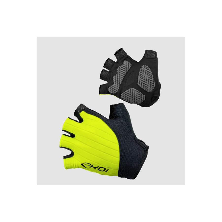 Gants Vélo EKOI Perf Silicon Concept Jaune fluo