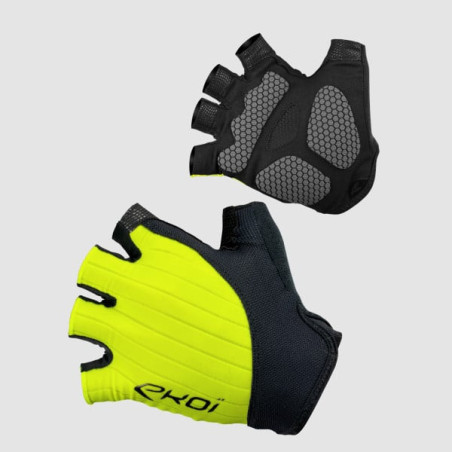 Gants Vélo EKOI Perf Silicon Concept Jaune fluo