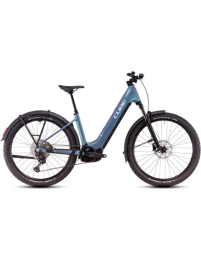 VTT Electrique CUBE Reaction Hybrid Pro 600 Allroad Easy Entry 27.5'' Bleu/Vert 2025