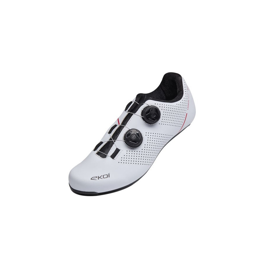 Chaussures route EKOI Perf Road Carbon Tech Blanches
