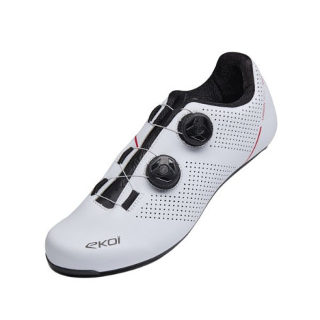 Chaussures route EKOI Perf Road Carbon Tech Blanches