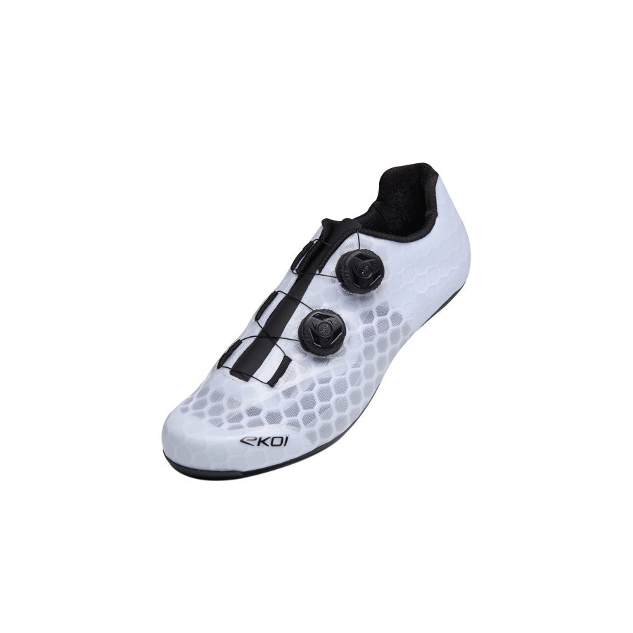 Chaussures route EKOI Perf Road Carbon Tech Light Blanches