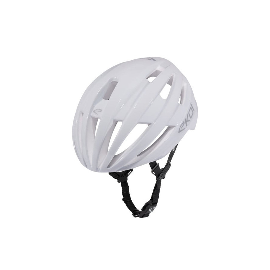 Casque EKOI Perf Gara Blanc Logo Silver