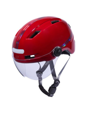 Casque Urbain EKOI City Style LTD Stripes Ecran Red Holo Red