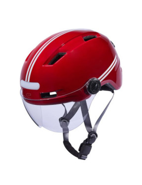 Casque Urbain EKOI City Style LTD Stripes Ecran Red Reflective