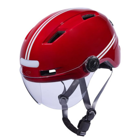 Casque Urbain EKOI City Style LTD Stripes Ecran Red Reflective