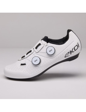 Chaussures Route EKOI Perf R4 Carbon Insert Blanc/Noir