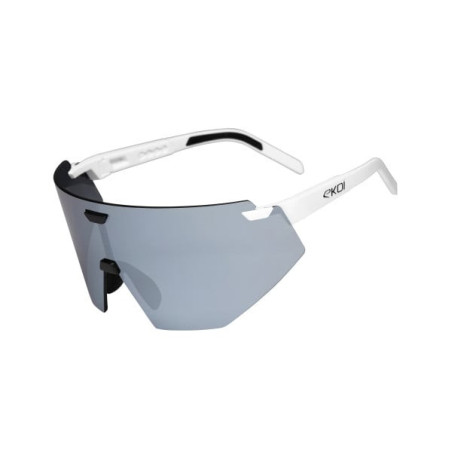 Lunettes EKOI Racing Aerolite Blanc Noir Platinium Mirror