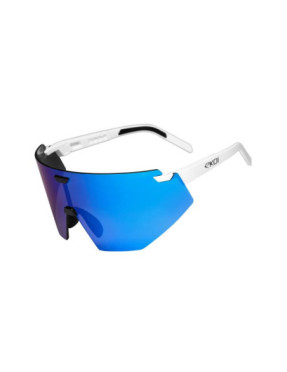 Lunettes EKOI Racing Aerolite Blanc Noir Revo Blue