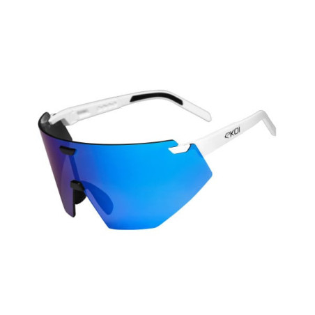 Lunettes EKOI Racing Aerolite Blanc Noir Revo Blue