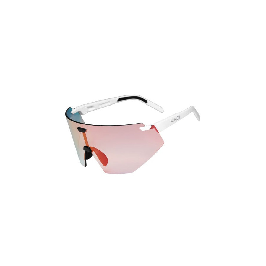 Lunettes EKOI Racing Aerolite Blanc Silver Ph Light Red