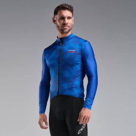 Maillot manches longues EKOI Polygone Bleu