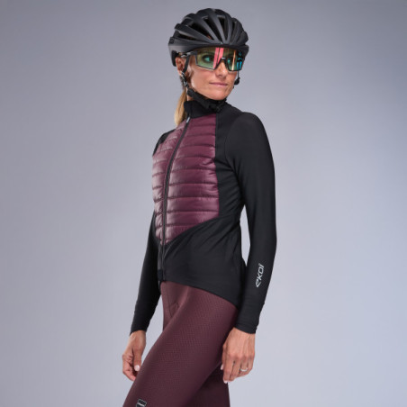 Veste thermique Femme EKOI Perf Elegance Noir/Bordeaux