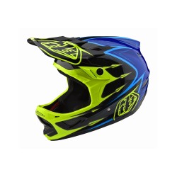 Casque TROY LEE DESIGNS D3 Composite Corona Jaune Fluo/Bleu